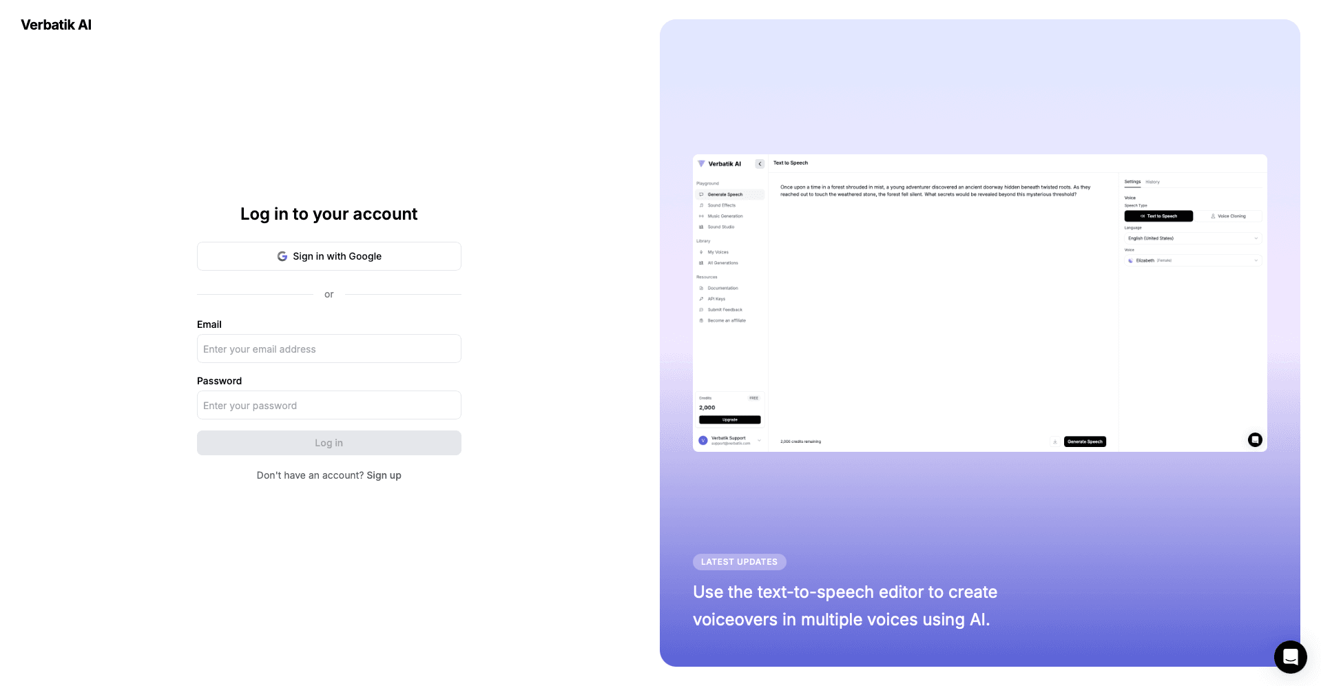 Email Sign Up Form